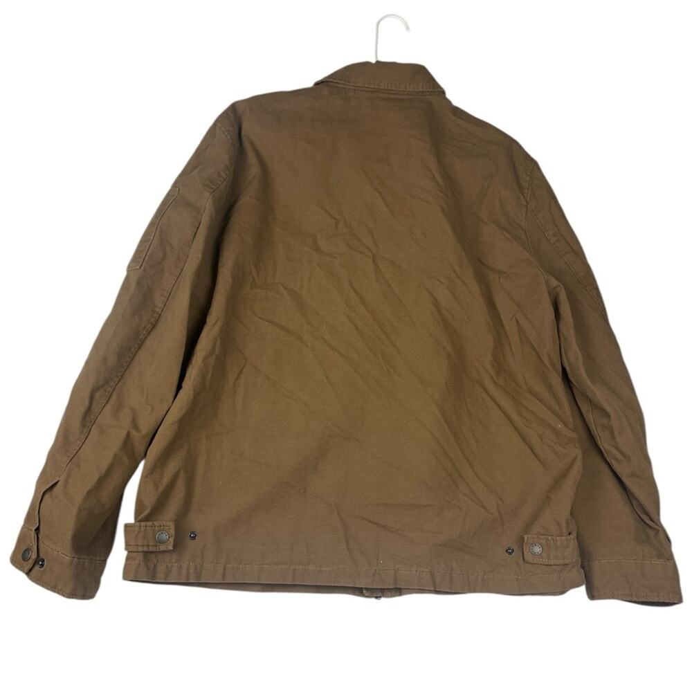 Levi's Men's xl extra large Tan Military Jacket zip up lightweight khaki denim - Picture 2 of 11